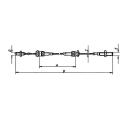 AL-KO Bowden cables for removable + height-adjustable AE HL 700 mm / GL 960 mm, C 6 mm, E M12 right, D M12 left