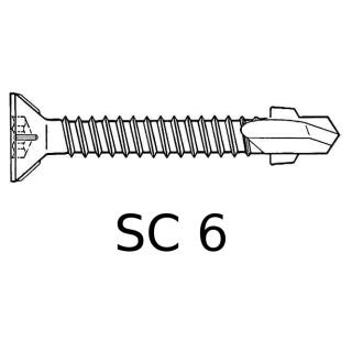Torx special drilling screws galvanized SC6 64-12-U 6.3 x 80