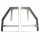 Metal lamp holder set left & right
