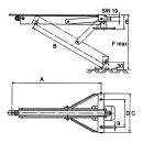 Galvanized rotating supports, load-bearing capacity 300 kg