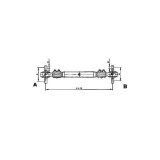 Axle strut LIEBHERR length: 900 mm, ball joint A: RS151001, B: RS151002