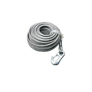 Steel cable with snap hook for winches diameter (Ø) 6.0 mm 6 meters