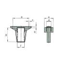 AL-KO support frame for clamping F / G: 70 x 70, A160 B15 C13 D50 E90