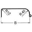Single axle mudguard profile 12/40 B180 R400 L1285 S800 H415