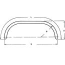 Double axle fender profile 40 B200 R375 L2040 S1550 H410