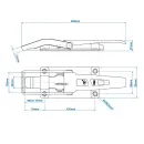 SPP - tongue lock, ZB-09A, 267 mm, flat bracket, galvanized