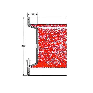 Upholstered slat profile aluminum 4500 x 150 mm