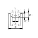 Airline lashing rail alu L 2998 mm drilled, W 49 mm, H 16 mm