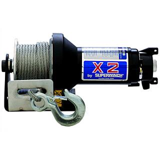 Cable winch DC motor type X2 rope & hook 24 V