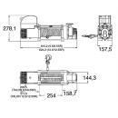 Cable winch DC motor type Talon Rope & Hook 24 V