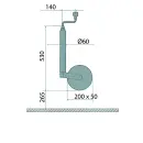 AL-KO support wheel support load 500 kg galvanized...
