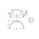 De Haan - mudguard for single-axle vehicles HR 2286, H 2214/12, W 220 / S 860 mm