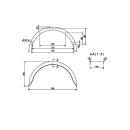 De Haan - mudguard for single-axle models HR 2486, H 2414/12, W 240 / S 860 mm