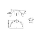 De Haan - mudguard for single-axle models HR 1880, H 1813/12, W 180 / S 800 mm