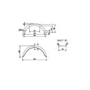 De Haan - mudguard for single axle HR 1962, H 1810/12, W 180 / S 640 mm