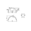 De Haan - mudguard for single-axle vehicles HR 2266, H 2211/12, W 220 / S 660 mm