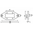 Mounting plate Flexipoint I can be used flexibly on both sides